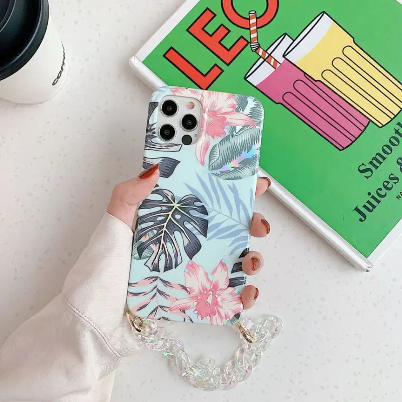 Flower Print Phone Case - iPhone 7 / 7 Plus / 8 / 8 Plus / X / XS / XS Max / XR / 11 / 11 Pro / 11 Pro Max / 12 / 12 Pro / 12 Pro Max-12