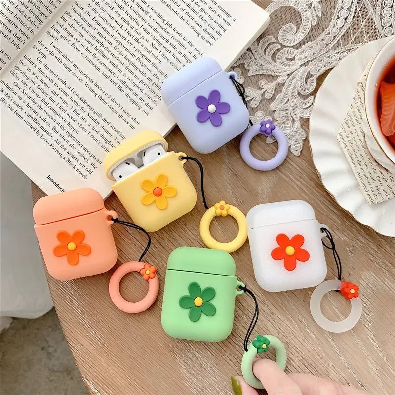 Flower Silicone AirPods Earphone Case Skin-7