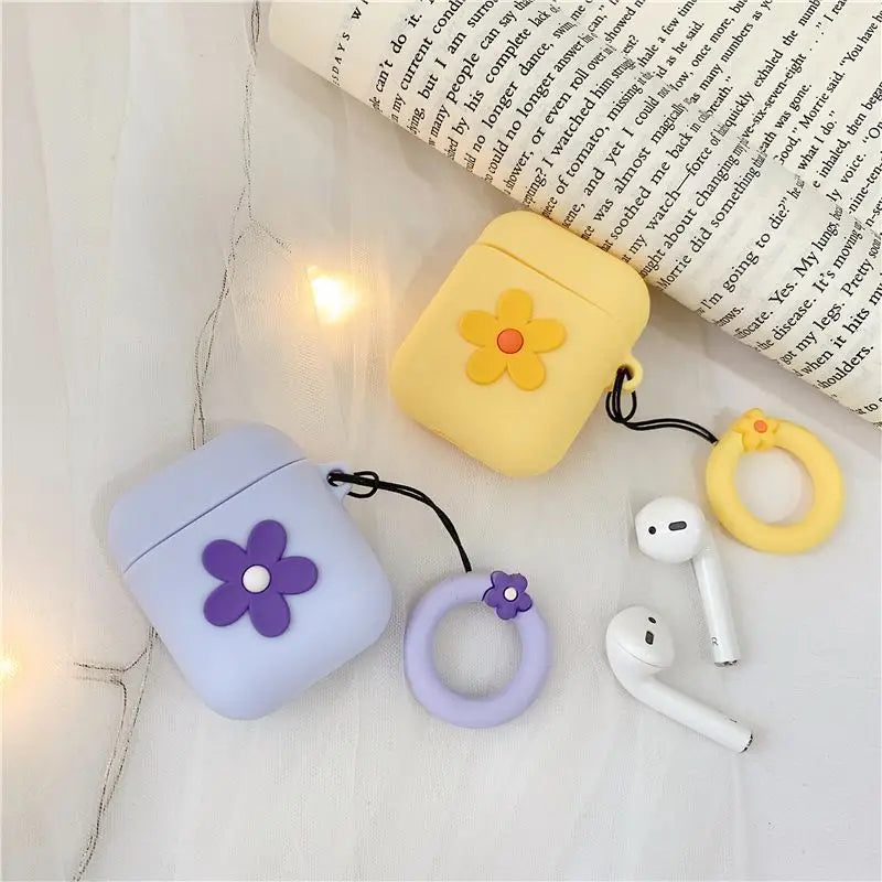 Flower Silicone AirPods Earphone Case Skin-8
