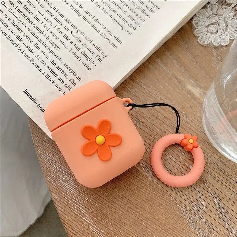Flower Silicone AirPods Earphone Case Skin-4