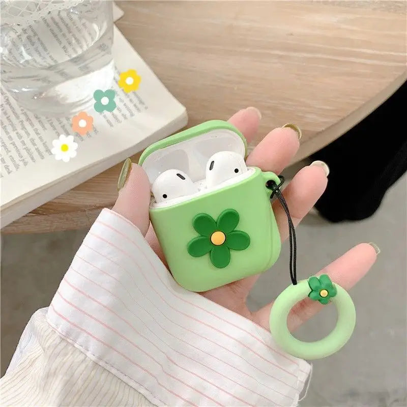 Flower Silicone AirPods Earphone Case Skin-2