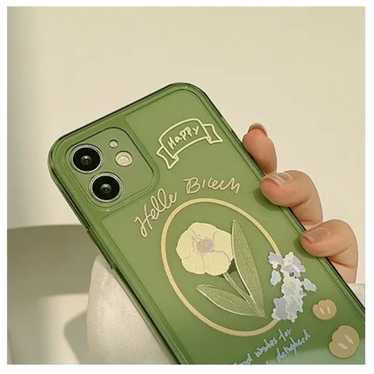 Flower Transparent Phone Case - iPhone 12 Pro Max / 12 Pro / 12 / 12 mini / 11 Pro Max / 11 Pro / 11 / SE / XS Max / XS / XR / X / SE 2 / 8 / 8 Plus / 7 / 7 Plus-4