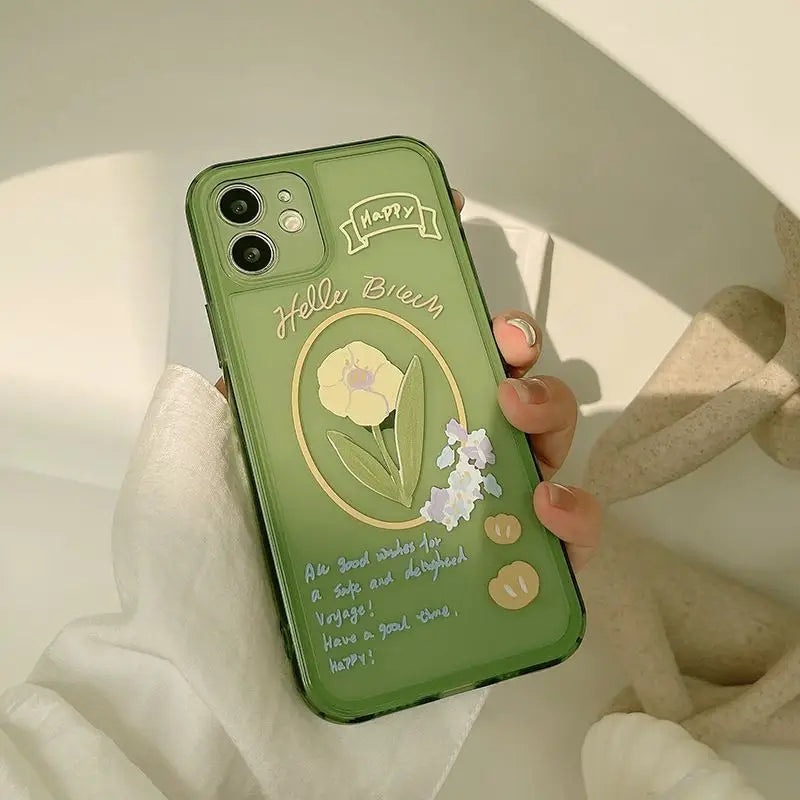 Flower Transparent Phone Case - iPhone 12 Pro Max / 12 Pro / 12 / 12 mini / 11 Pro Max / 11 Pro / 11 / SE / XS Max / XS / XR / X / SE 2 / 8 / 8 Plus / 7 / 7 Plus-10