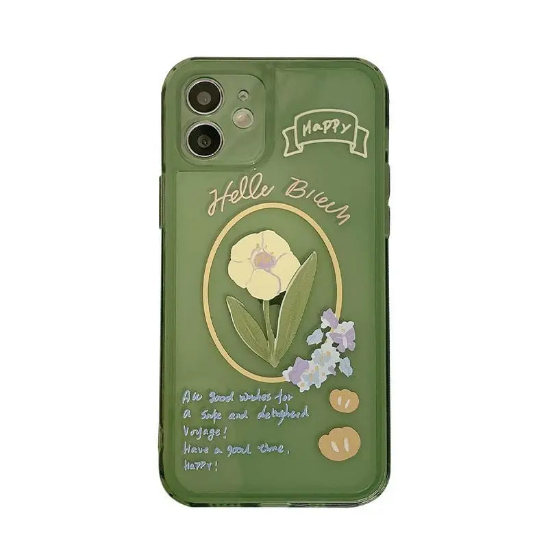Flower Transparent Phone Case - iPhone 12 Pro Max / 12 Pro / 12 / 12 mini / 11 Pro Max / 11 Pro / 11 / SE / XS Max / XS / XR / X / SE 2 / 8 / 8 Plus / 7 / 7 Plus-3