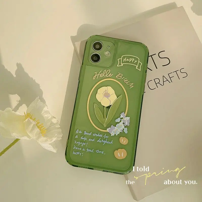 Flower Transparent Phone Case - iPhone 12 Pro Max / 12 Pro / 12 / 12 mini / 11 Pro Max / 11 Pro / 11 / SE / XS Max / XS / XR / X / SE 2 / 8 / 8 Plus / 7 / 7 Plus-1
