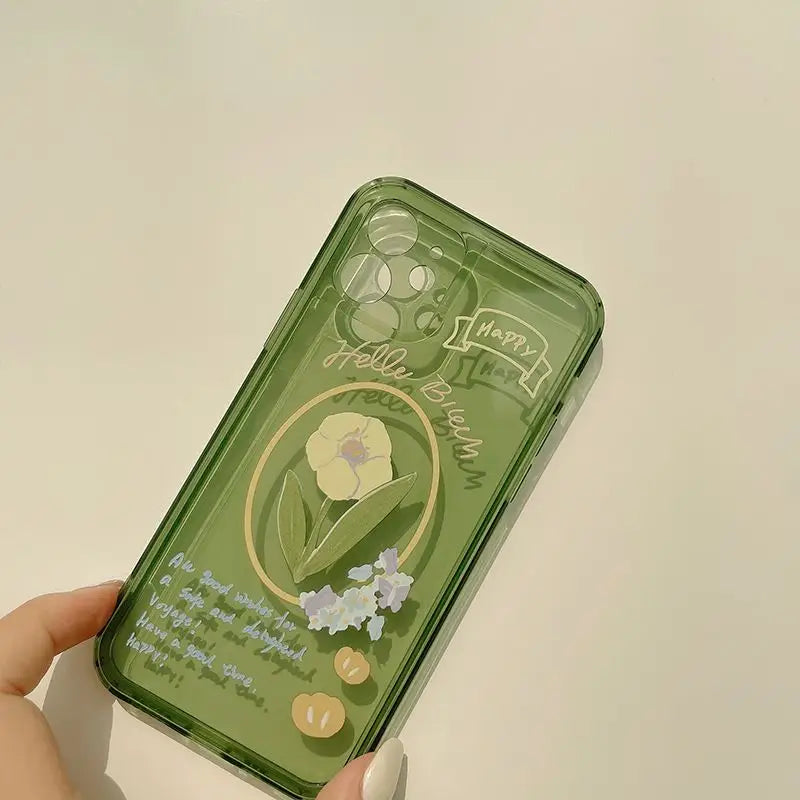Flower Transparent Phone Case - iPhone 12 Pro Max / 12 Pro / 12 / 12 mini / 11 Pro Max / 11 Pro / 11 / SE / XS Max / XS / XR / X / SE 2 / 8 / 8 Plus / 7 / 7 Plus-8