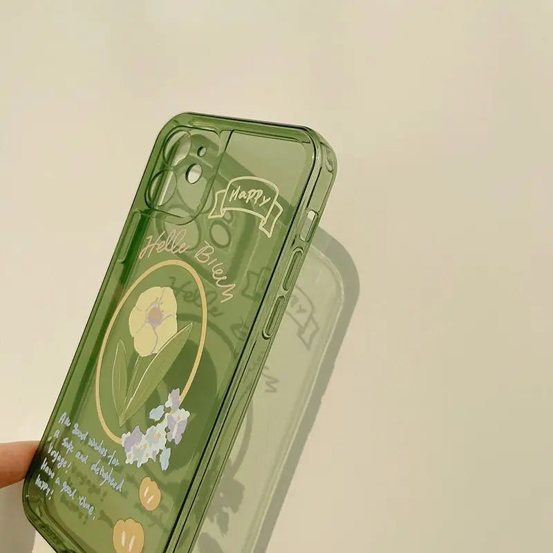 Flower Transparent Phone Case - iPhone 12 Pro Max / 12 Pro / 12 / 12 mini / 11 Pro Max / 11 Pro / 11 / SE / XS Max / XS / XR / X / SE 2 / 8 / 8 Plus / 7 / 7 Plus-2
