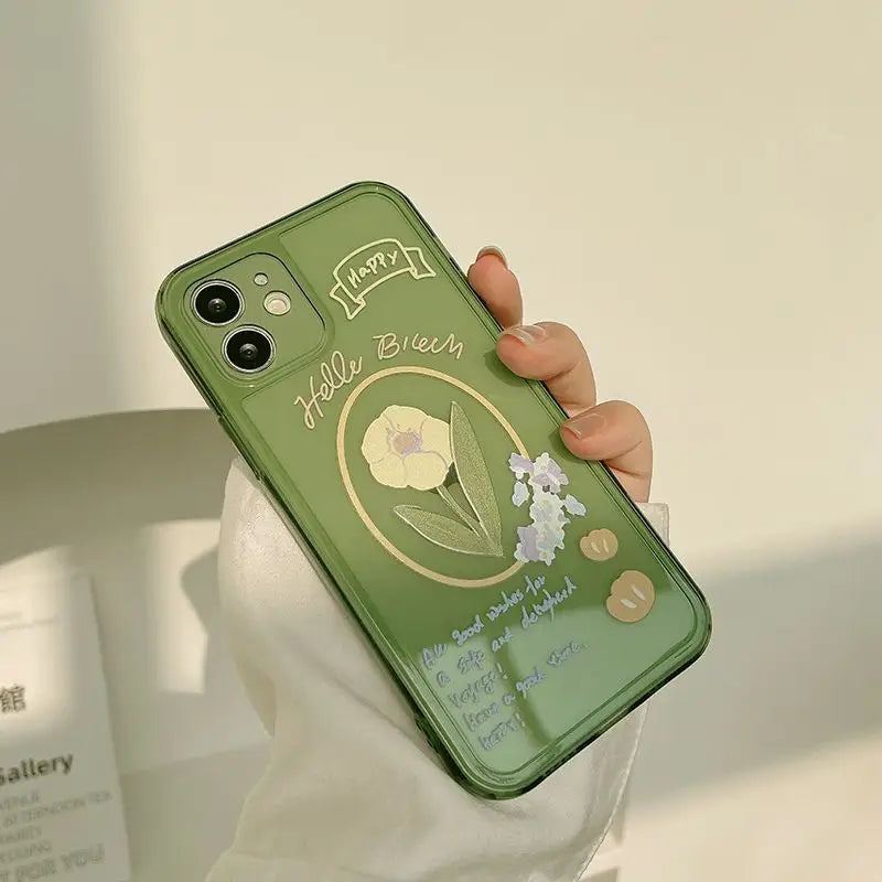 Flower Transparent Phone Case - iPhone 12 Pro Max / 12 Pro / 12 / 12 mini / 11 Pro Max / 11 Pro / 11 / SE / XS Max / XS / XR / X / SE 2 / 8 / 8 Plus / 7 / 7 Plus-7