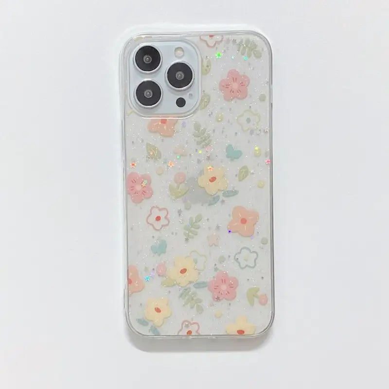 Flower Transparent Phone Case - iPhone 13 Pro Max / 13 Pro /