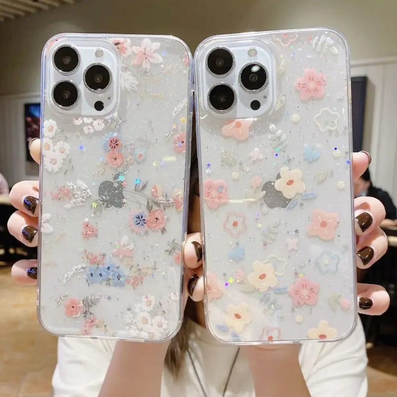 Flower Transparent Phone Case - iPhone 13 Pro Max / 13 Pro /