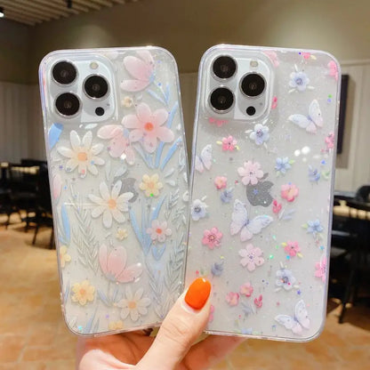 Flower Transparent Phone Case - iPhone 13 Pro Max / 13 Pro /