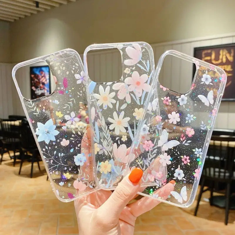 Flower Transparent Phone Case - iPhone 13 Pro Max / 13 Pro /