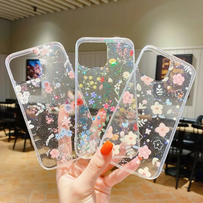 Flower Transparent Phone Case - iPhone 13 Pro Max / 13 Pro /