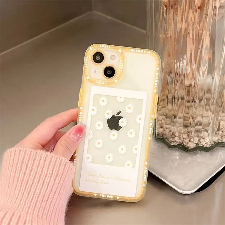 Flower Transparent Phone Case - iPhone 13 Pro Max / 13 Pro / 13 / 13 mini / 12 Pro Max / 12 Pro / 12 / 12 mini / 11 Pro Max / 11 Pro / 11 / SE / XS Max / XS / XR / X / SE 2 / 8 / 8 Plus / 7 / 7 Plus-3
