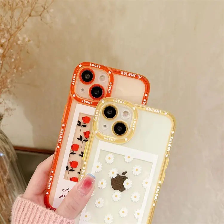 Flower Transparent Phone Case - iPhone 13 Pro Max / 13 Pro / 13 / 13 mini / 12 Pro Max / 12 Pro / 12 / 12 mini / 11 Pro Max / 11 Pro / 11 / SE / XS Max / XS / XR / X / SE 2 / 8 / 8 Plus / 7 / 7 Plus-6