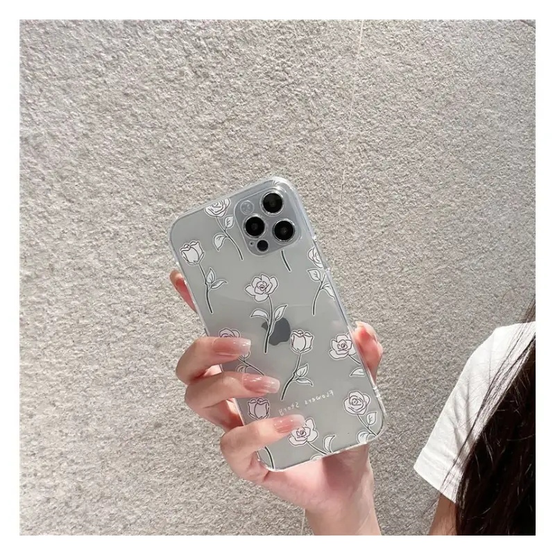 Flower Transparent Phone Case - iPhone 13 Pro Max / 13 Pro /