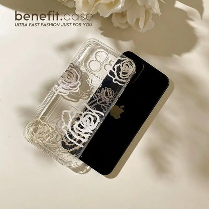 Flower Transparent Phone Case - Iphone 13 Pro Max / 13 Pro /