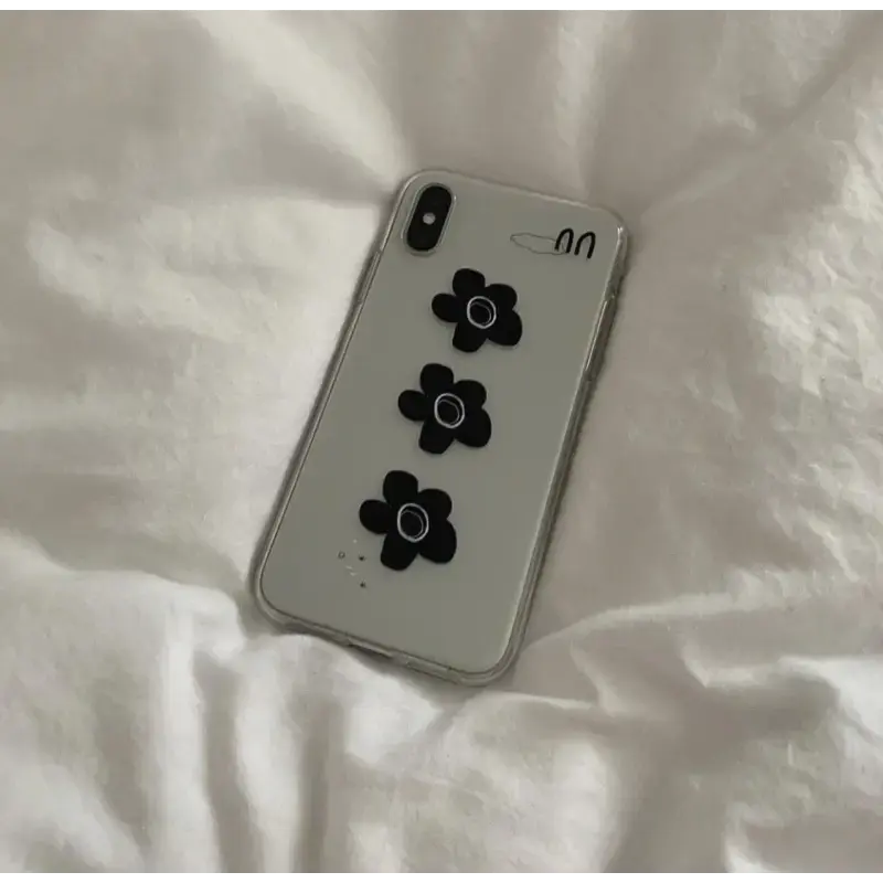Flowers Transparent Pearl Chain iPhone Case BP108 - iphone 