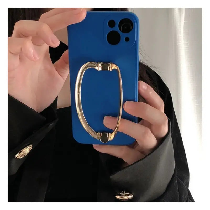 Foldable Metallic Stand Phone Case - Samsung-3