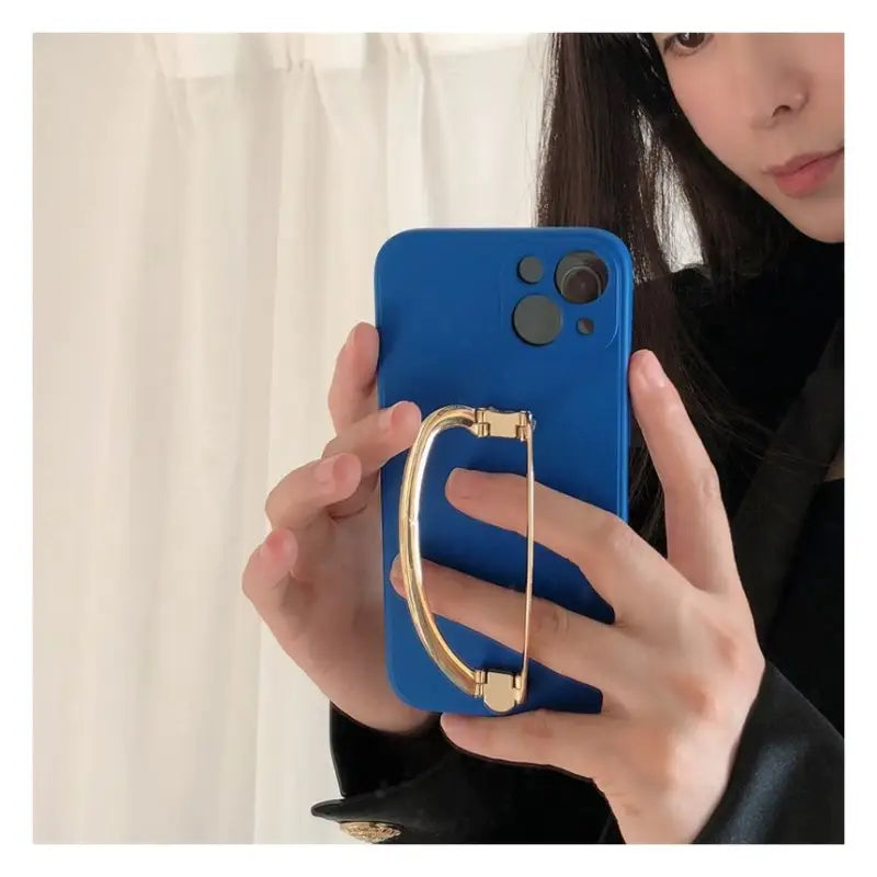 Foldable Metallic Stand Phone Case - Samsung-4