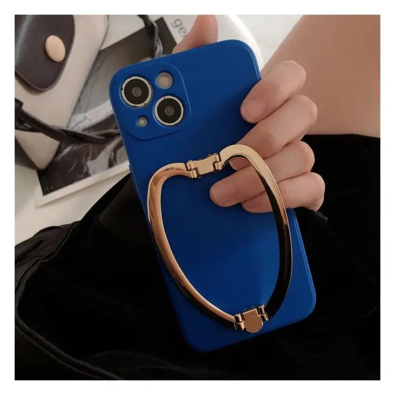 Foldable Metallic Stand Phone Case - Samsung-11