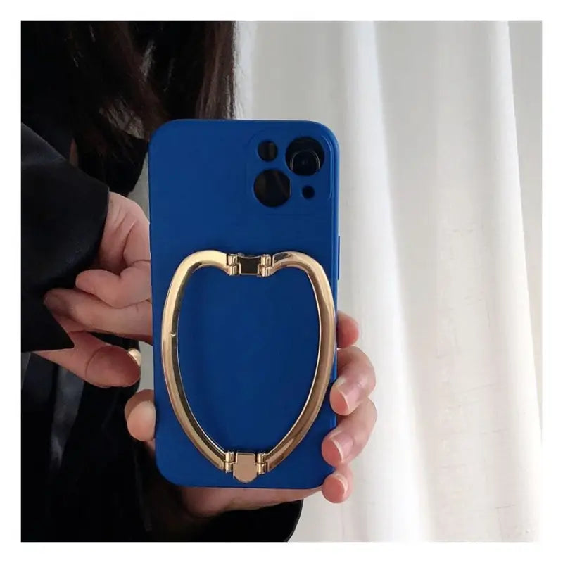 Foldable Metallic Stand Phone Case - Samsung-7