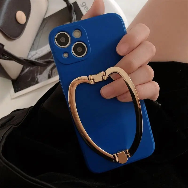 Foldable Metallic Stand Phone Case - Samsung-2