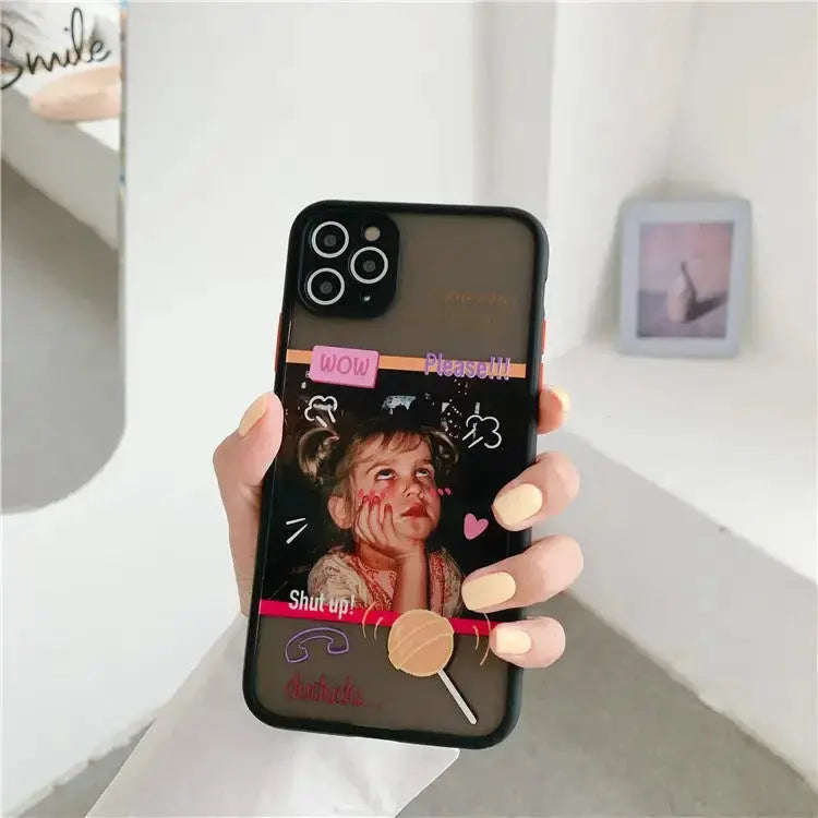 Funny Lollipop Girl Printing iPhone Case BP128 - iphone case