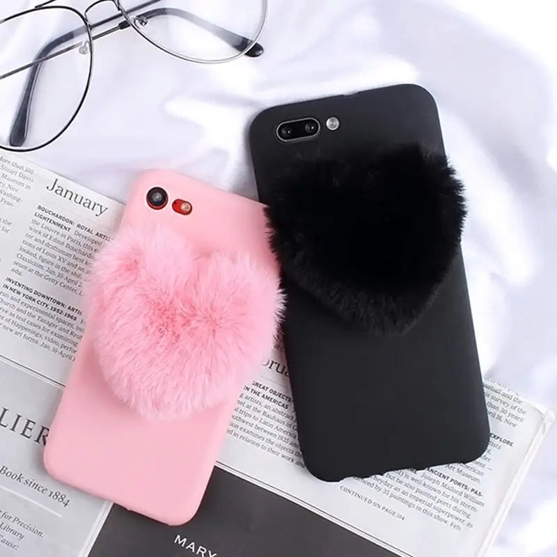 Furry Love Hearts Lenovo Phone Case BC163