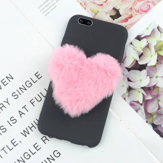 Furry Love Hearts Lenovo Phone Case BC163 - for Lenovo K8 
