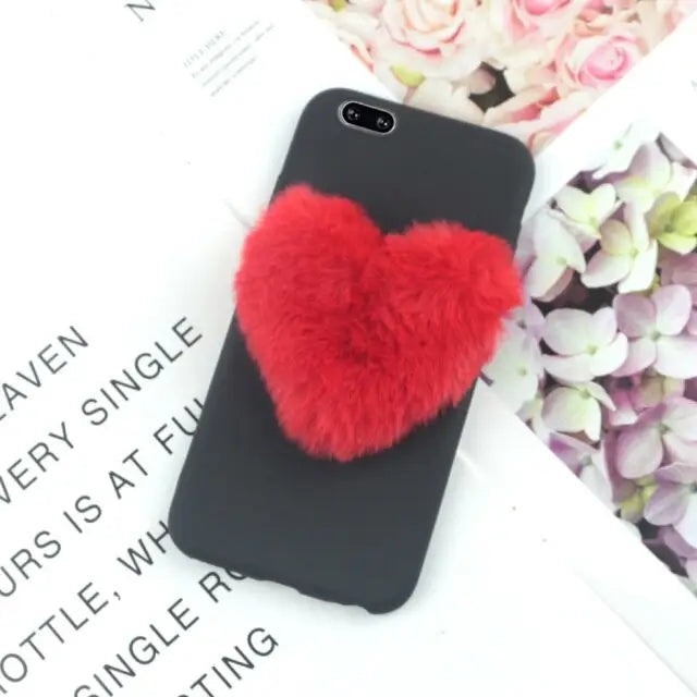 Furry Love Hearts Lenovo Phone Case BC163 - for Lenovo S5 / 