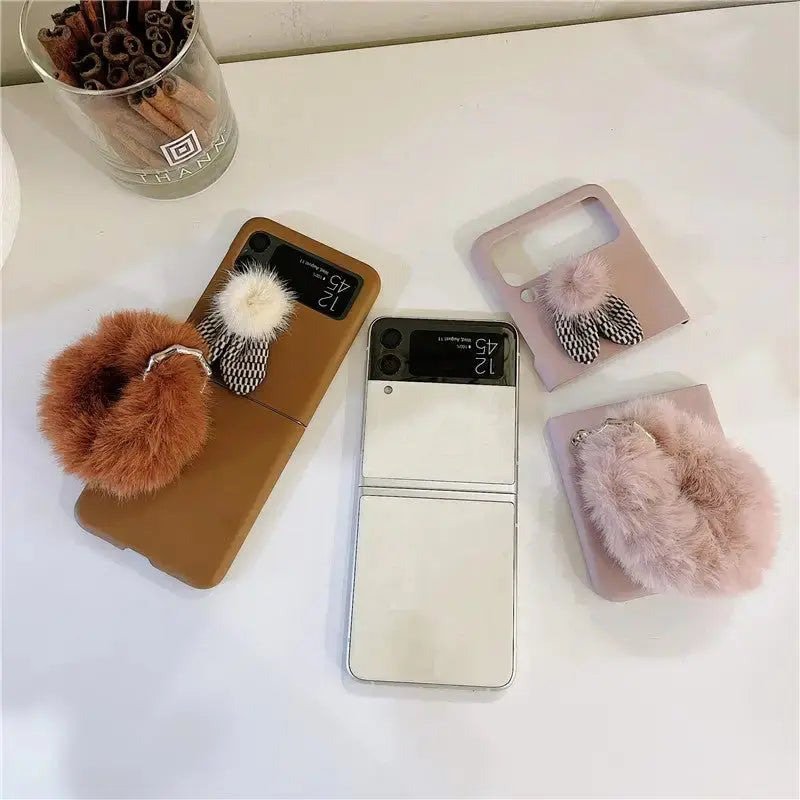 Fuzzy Rabbit Phone Case for Samsung Galaxy Z Flip BS026 - 