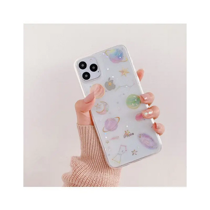 Galaxy Print Clear Phone Case - iPhone 12 Mini / 12 / 12 Pro