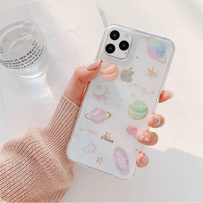 Galaxy Print Clear Phone Case - iPhone 12 Mini / 12 / 12 Pro