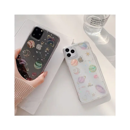 Galaxy Print Clear Phone Case - iPhone 12 Mini / 12 / 12 Pro