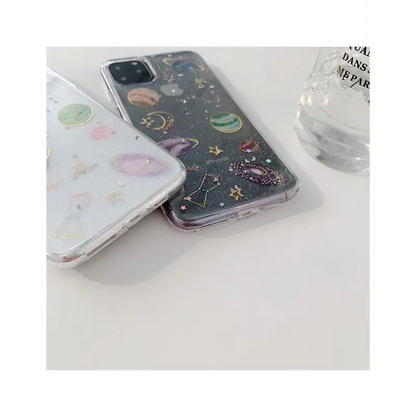 Galaxy Print Clear Phone Case - iPhone 12 Mini / 12 / 12 Pro