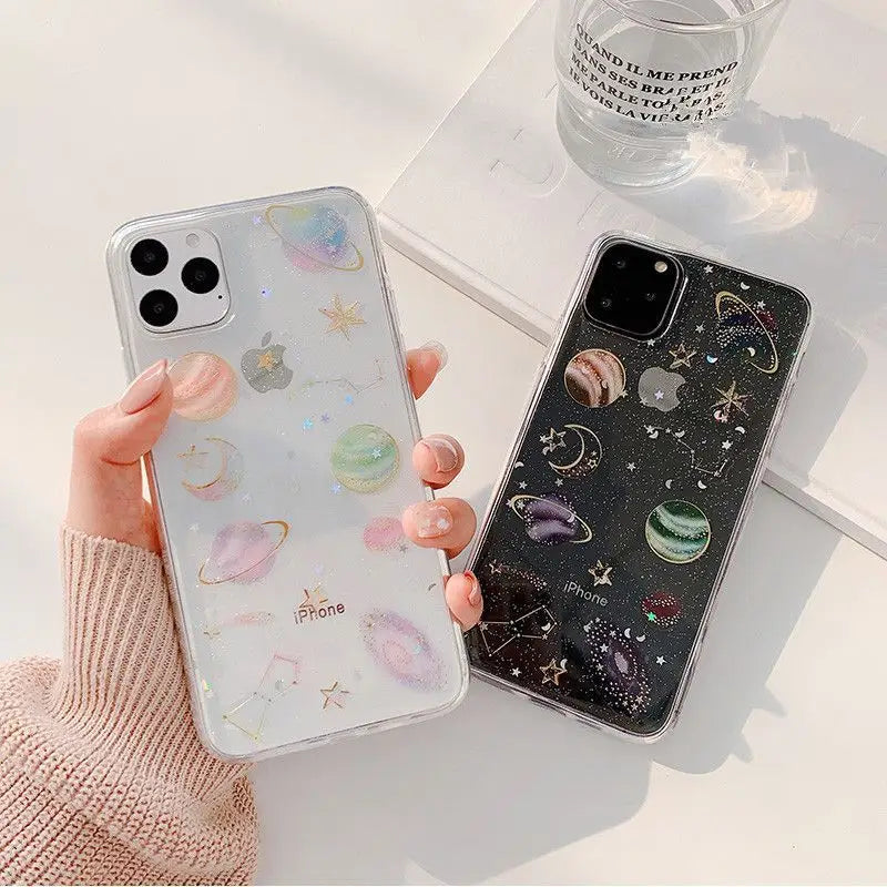 Galaxy Print Clear Phone Case - iPhone 12 Mini / 12 / 12 Pro