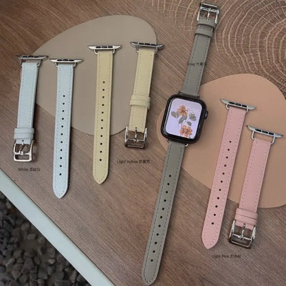 Genuine Leather Slim Apple Watch Band - Smart Watch 