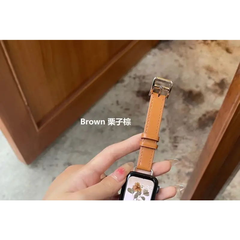 Genuine Leather Slim Apple Watch Band - Smart Watch 