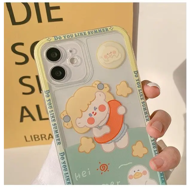 Girl Transparent Phone Case - iPhone 12 Pro Max / 12 Pro / 12 / 12 mini / 11 Pro Max / 11 Pro / 11 / SE / XS Max / XS / XR / X / SE 2 / 8 / 8 Plus / 7 / 7 Plus-6