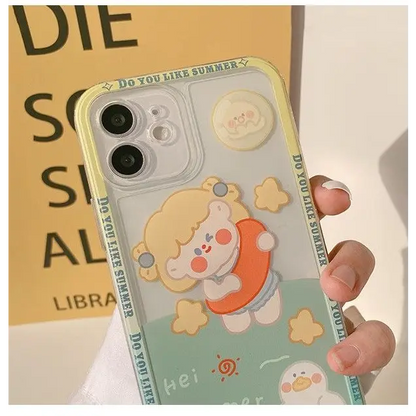 Girl Transparent Phone Case - iPhone 12 Pro Max / 12 Pro / 12 / 12 mini / 11 Pro Max / 11 Pro / 11 / SE / XS Max / XS / XR / X / SE 2 / 8 / 8 Plus / 7 / 7 Plus-6