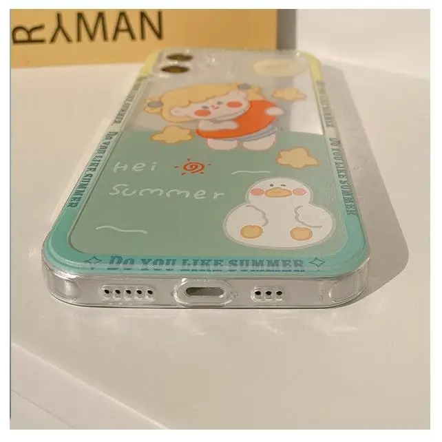 Girl Transparent Phone Case - iPhone 12 Pro Max / 12 Pro / 12 / 12 mini / 11 Pro Max / 11 Pro / 11 / SE / XS Max / XS / XR / X / SE 2 / 8 / 8 Plus / 7 / 7 Plus-8