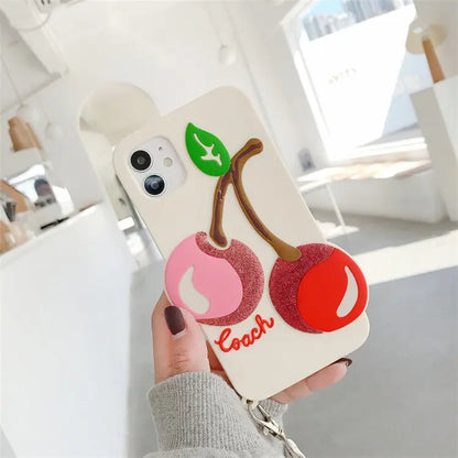 Glitter Cherries Printing iPhone Case BP222 - iphone case