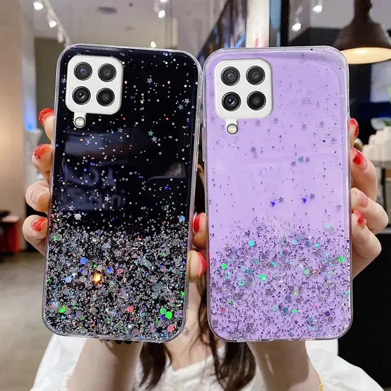 Glitter Star Phone Case For Samsung Galaxy BC086 - Samsung 