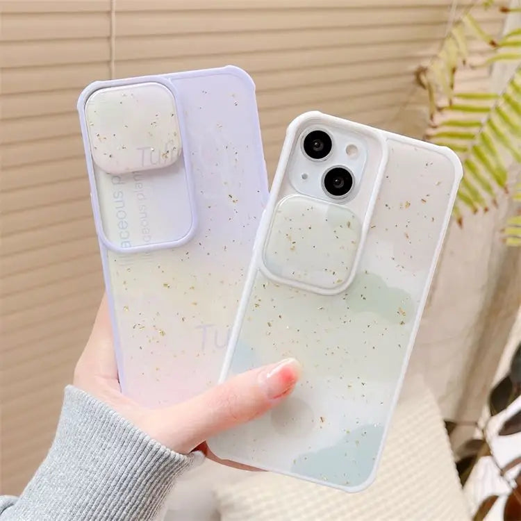 Gold Leaf Lens Cover Phone Case - iPhone 13 Pro Max / 13 Pro / 13 / 13 mini / 12 Pro Max / 12 Pro / 12 / 12 mini / 11 Pro Max / 11 Pro / 11 / SE / XS Max / XS / XR / X-6