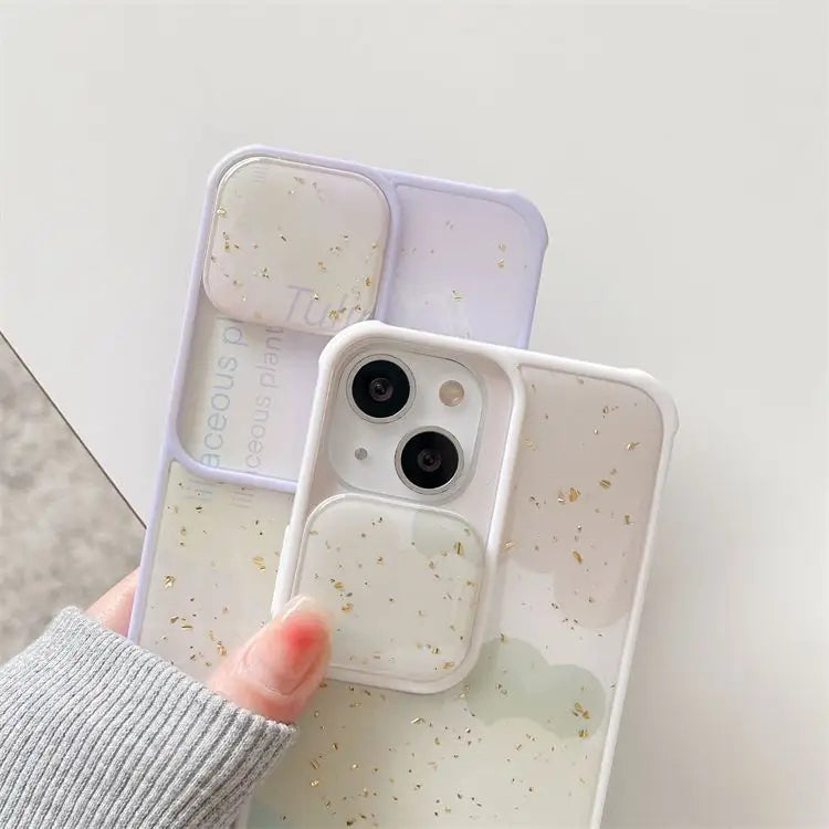 Gold Leaf Lens Cover Phone Case - iPhone 13 Pro Max / 13 Pro / 13 / 13 mini / 12 Pro Max / 12 Pro / 12 / 12 mini / 11 Pro Max / 11 Pro / 11 / SE / XS Max / XS / XR / X-10