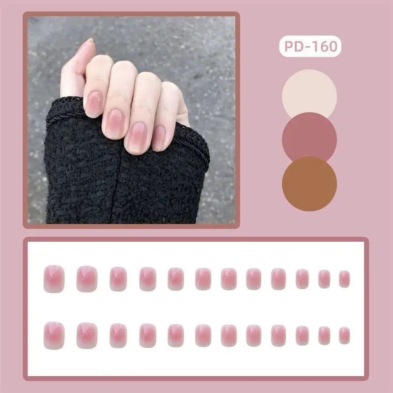 Gradient Faux Nail Tips - 160 / Pink - Nail Art