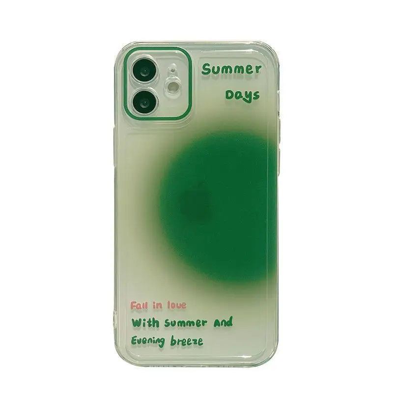 Gradient Lettering Transparent Phone Case - iPhone 12 Pro Max / 12 Pro / 12 / 12 mini / 11 Pro Max / 11 Pro / 11 / SE / XS Max / XS / XR / X / SE 2 / 8 / 8 Plus / 7 / 7 Plus-3