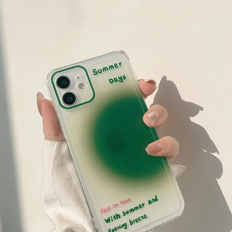 Gradient Lettering Transparent Phone Case - iPhone 12 Pro Max / 12 Pro / 12 / 12 mini / 11 Pro Max / 11 Pro / 11 / SE / XS Max / XS / XR / X / SE 2 / 8 / 8 Plus / 7 / 7 Plus-12