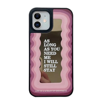 Gradient Pink Wave Mirror iPhone Case BP297 - iphone case